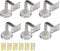 ZOENHOU 6 Pack Stainless Steel Handrail Brackets, Curved Handrail Brackets for Round Rails, Stairway Hardware Railing Holders with Mounting Screws for Guardrails Home Decor Malls