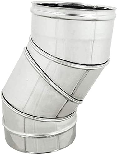 Curva Gomito Regolabile da 0°a 90° per canna fumaria in acciaio inox Maschio/Femmina Acciaio ASI 316 (Ø 140 mm)