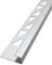 Dalsys Fliesenschiene 2,5m x 8mm Eckprofil Quadratprofil Aluminium (eloxiert) Chrom glänzend, Fliesenprofil