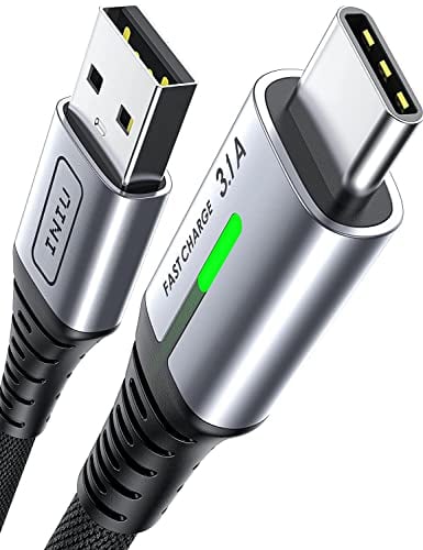 INIU USB C Charger Cable 2m 3.1A Type C Cable Fast Charging, Braided USB A to USB-C Phone Charger Cable USBC for iPhone 16 15 Pro, Samsung Galaxy S25 S24 Ultra, Pixel 9, iPad Air, Switch, Steam etc.