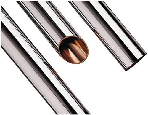 Chrome Plated Copper Tube 150mm 15mm Solid Pipe Radiator Tails ETC Pack 2