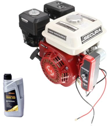 SECURA Benzin 6,5PS Secura 168F 4-Takt-OHV Kartmotor Leichtstartmotor mit E-Start 19/62