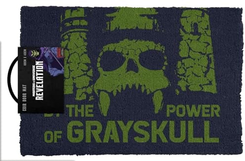 Masters of The Universe Door Mat (Power of Grayskull Design) Coir Doormat, Outside and Inside Door Mat 40cm x 60cm - Official Merchandise, Green