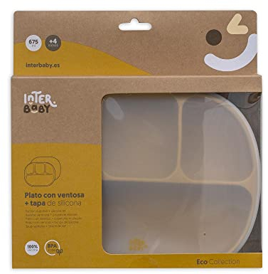 Plato Ocre de Silicona con Tapa