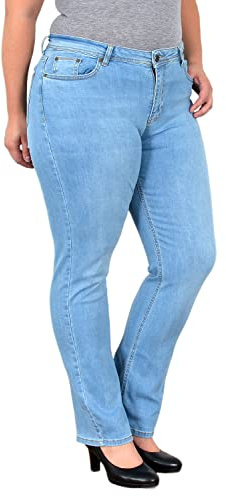 ESRA Jeans Straight Damen Jeans High Waist Jeans Damen Stretch