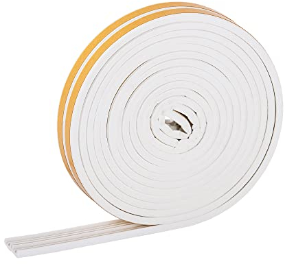 HELPMATE – Dichtungsband selbstklebend für Fenster & Türen – Fensterdichtung/Türdichtung zum Isolieren von Spalten mit 2 bis 3,5 mm Breite – Dichtband 9 x 4 mm (E-Profil | 18 Meter | Weiß)