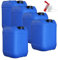 5 x 20 Liter Getränke- und Wasserkanister DIN 61 mit 1 x Ablaufhahn | UN-Zugelassen Lebensmittelecht BPA frei | Gastronomie Gewerbe Camping Wohnwagen | Robuste Qualität aus DE (20 Liter, blau)