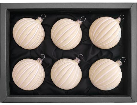 “Life goes on” – 6 cm Weihnachtskugeln/Christbaumkugeln grün matt
