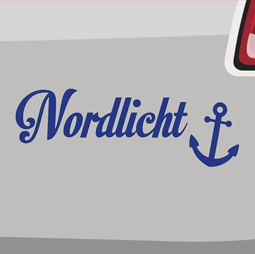 Generisch Nordlicht Aufkleber Sticker Sylt Norddeutschland Fisch Rügen Hamburg 14x5cm Farbe: Blau