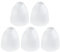 Eietonte 5 Pack White Frosted Glass Shade Replacements, Ceiling Fan Light Covers Glass Globes Lampshades for Chandelier, 4.92High, 4.72Diameter, 1.65 Fitter, Bell Shaped Glass Shades for Vanity