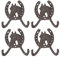 GANAZONO 4 Pz Doppio Gancio Per Zoccolo a Testa Di Cavallo Attaccapanni Rack Per Cappello Vintage. Appendiabiti Da Parete Ganci Portaoggetti a Muro Gruccia Ferro Battuto Ghisa Attrezzo