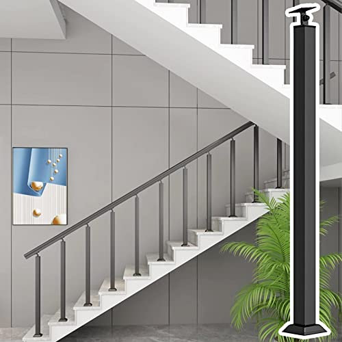 Garde Corps Exterieur Hôtel Mall Business Escalier Balustres Poteau - Décor De Broches En Métal Noir, 64 76 87 97 105 Cm Extra Haut Avec Kit Complet, Balustrade Broches Intérieur Extérieur Poteaux / R