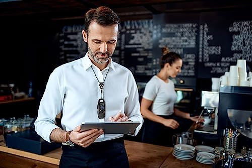 Dynascan - Walkie Talkie PMR-446, de Uso Libre | DYNASCAN H2 | 16 Canales | Alcance de hasta 8 Km | Batería de 2.000mAh, hasta 20 Horas | en Color Negro