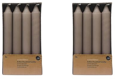 Stabkerze Kerze 2 x 8er-Set (16 Stabkerzen) – Brenndauer: 5 Std., rußfrei – für Kerzenständer, Kerzenhalter - Kerze, Adventskranz, Advent, Weihnachten, Deko, Gastro, Hochzeit – (beige)