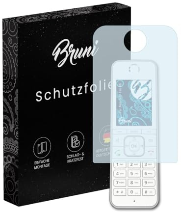 Bruni Schutzfolie kompatibel mit Avm Fritz Fon C6 Folie, glasklare Displayschutzfolie (2X)