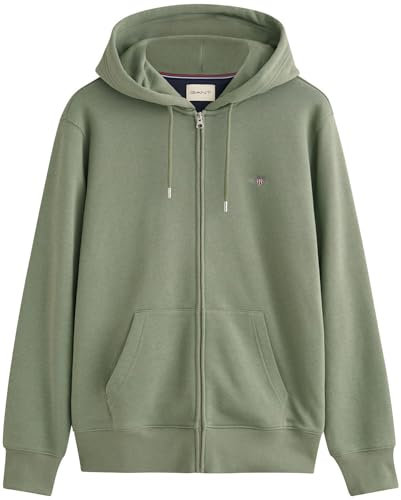 Gant Herren REG Shield Full Zip Hoodie Kapuzenpullover, Pastel Green, L