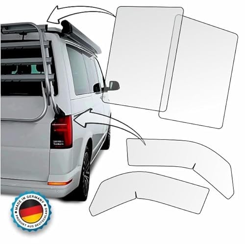 LACKSCHUTZSHOP Lackschutzfolie Pads passend für Fahrradheckträger VW T6 / T6.1 | Schutzfolie transparent passend für Heckträger Heckklappe Volkswagen und Fahrradträger Thule