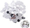 QIUMING 250g 30mm Glitzer Pailletten Pailletten Braid Trim Wohnung Paillettenband Glitzer Pailletten zum Basteln für DIY Kleidung Schmuck Stricken Kunst Kunsthandwerk Verschönerung(Silber)