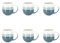 NOVASTYL - Lot de 6 mugs rita bleu 44cl en grès - 2414138