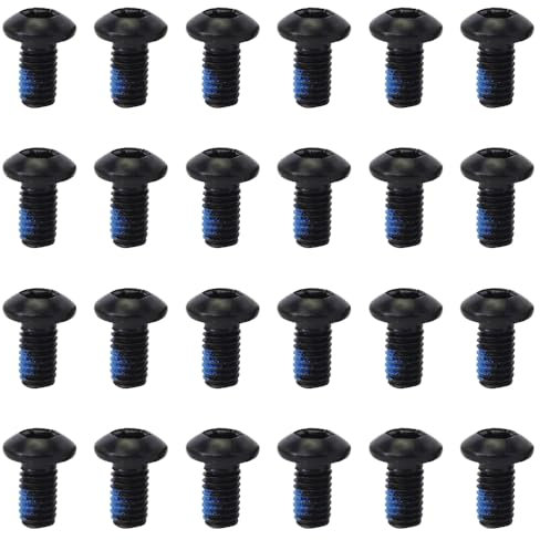 24 Pcs Bike Disk Brake Bolts Bicycle Rotor Screws Mountain Bike Disc Brake Rotor Bolts for MTB Road Bike Mountain Bike DIY Bike Repair