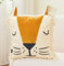 ALAVYA HOME® Dekokissen Kinderkissen Löwe für Hausbett Kinderbetten - D32 cm I Kuschelkissen Kinder Flauschig mit Füllung, Zierkissen für Babyzimmer Kinderzimmer Deko - 32 x 35 cm