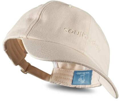 Soulbuddy Dad Cap - Basecap - Vintage Look - Baseball Style für Damen & Herren - Sonnenhut - Unisex - One Size - Verstellbare Größe - Farbe Cream