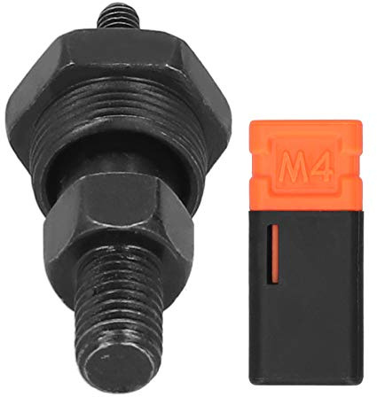 Rivet Nut Tool Kit, Cage Nut Tool M4 Rivet Nut Tool Tip Alloy Steel Rivet Nut Gun Head Manual Riveter Tip Rivet Gun Kit Rivet Nut Too Mandrel Tip & Nosepiece Set