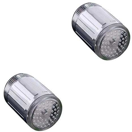 HOMSFOU 2 Stück Farbwechsel LED Wasserhahn Mit Beleuchtung für Badezimmer