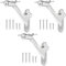 RealPlus Handrail Stair Brackets 3pcs Heavy Duty Hand Rail Bracket with Screws for Stairways Staircase Railing Bracket (Brushed Nickel)