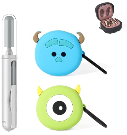 XMBYGY - Custodia in silicone per Galaxy Buds FE (2023) / Buds2 Pro (2022) / Buds 2 (2021) / Buds Pro (2021) / Buds Live (2020) Cover protettiva con 3 in 1 pennello per la pulizia