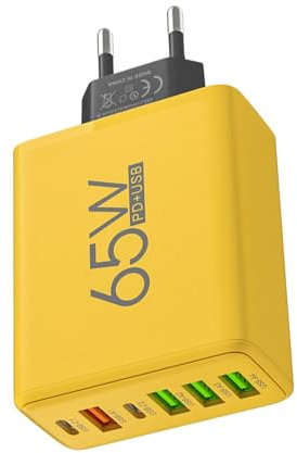 Chargeur USB avec plusieurs ports - Prise chargeur USB, 110-220 V 6 ports Adaptateur USBC Alimentation 4 ports USB et 2 ports Type-C, Prise de charge PD 20W QC 3.0 Charge rapide USB pour téléphone, ch