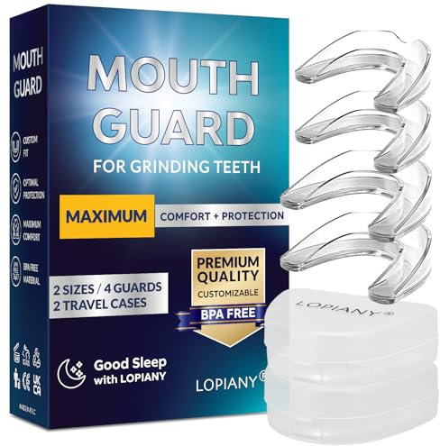 Knirscherschiene Für Nacht, Zahnschiene Knirschen, Beißschiene Für Die Nacht, 2 Größen, 4 Formbare Mouthguard