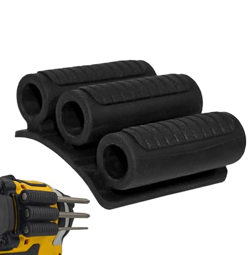 Funda para brocas | Soporte para brocas para taladro, organizador de herramientas de taladro, adhesivo conveniente para la mayoría de taladros de construcción