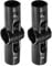sourcing map 2 Pcs Straight Structural Pipe Connector, 1-1/8 4-Way Metal Connectors Corner Pipe Fittings End Rails Clamp with Screws for DIY Shelf Garden Support, Black