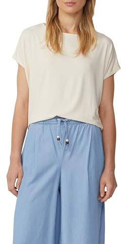 s.Oliver Damen T-Shirt – Jersey, überschnittene Schultern, Uni