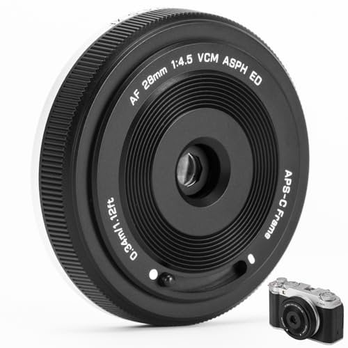 VILTROX 28mm F4.5 X für Fuji X Mount Objektiv,AF 28mm f/4.5 X Mount Pancake Objektiv Festbrennweite,APS-C Weitwinkelobjektiv für Fuji X-T5 X-H2 X-T50 X-M5 X-T30 II X-Pro3 X-S20 X-E4 (Schwarz)