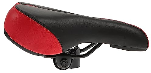 UPKOCH Fahrradsattel Rot Für Herren Sattel Aus Hochwertigem Leder Mit Hohl-Design Atmungsaktiv Komfortabler Fahrradsitz Für Rennrad Und Mountainbike