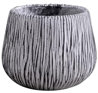 NexaGeniX Maceta Macetas de Fibra de Vidrio con Agujeros de Drenaje, macetero Texturizado for Uso Interior y Exterior, contenedor de Flores de Gran Calibre Maceta de cerámica