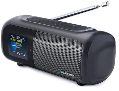 Blaupunkt BTR 100 – Tragbares Bluetooth Radio mit DAB+, UKW & Farbdisplay – Kabelloser Lautsprecher mit 6 W RMS, IPX6 Wasserschutz & 30 Speicherplätzen – Kompakt & Akku-betrieben