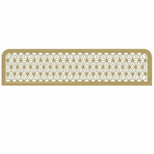 Snaweo Trennwand FüR die Arbeitsplatte, TrennwäNde aus Eisen FüR BüRo, Tischabtrennungen for Essbereiche, Dekorative Metall-SichtschutzwäNde, Niedrige SichtschutzwäNde(Gold,60cm/23.62in)