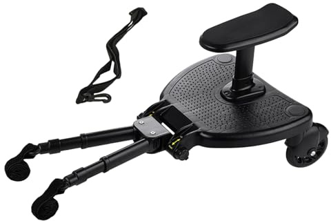 Buggyboard 2-in-1 Verstellbarer Adapter | Universales Kinderwagenboard Mit Sitzgelegenheit Für Kinder, Mädchen Und Bei Outdoor, Einkaufen, Spazieren, Picknick,