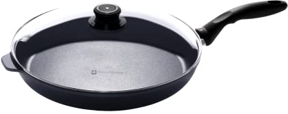 Swiss Diamond Bratpfanne HD Antihaft diamantbeschichtete Aluminium Bratpfanne, inkl. Deckel - PFOA frei, spülmaschinenfest und backofenfest Bratpfanne, grau