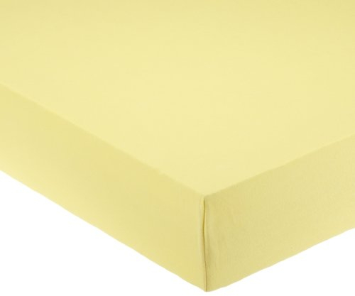 Pinolino 540002-4 - Spannbetttuch für Kinderbetten, Jersey, gelb
