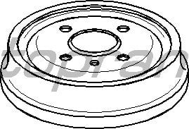TOPRAN Bremstrommel, 200 931 (2 Stück)