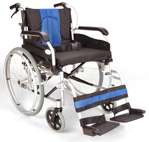 Lightweight Aluminium Folding self Propel Wheelchair with 20-inch Extra Wide seat ECSP01-20