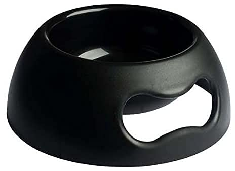 UNITED PETS Pappy Hundenapf, Eco- Friendly, Made in Italy, Futternapf, Trinknapf für Hunde, Schwarz, Napf für mittelgroße Hunde, 1100ml, M