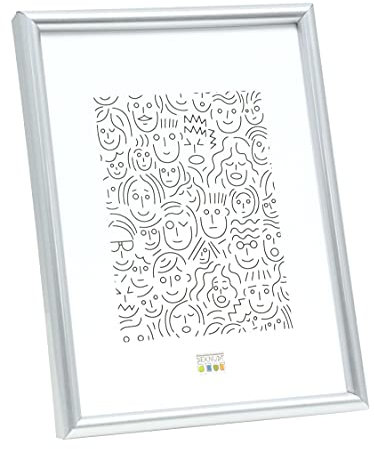 Deknudt Frames - Cadre photo en résine pour photo 20x30cm - argenté - pour accrocher ou poser - pour affiches ou posters - S011D1 20x30