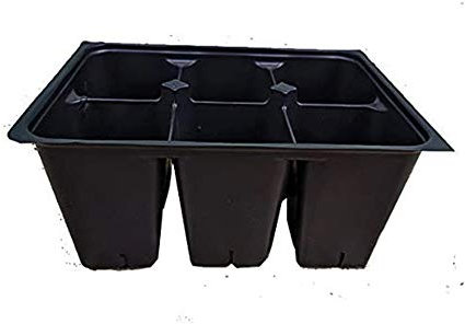 AAAmercantile Seed Starter Trays 90 DEEP Extra Large Cells Total (15 Trays of 6 Cells Each) + 16 Labels