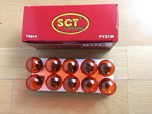 SCT GERMANY PY21W LAMPADINA 12V 21W BAU15S ARANCIO BA15S LAMP BULB