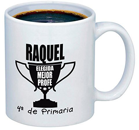 CALLE DEL REGALO Taza mejor profe personalizada con nombre y dedicatoria